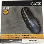 Cata 4lü Aydınlatma Kumandası - CT-9154 - Siyah - 11 x 4 x 2 cm