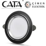 Cata 5 Adet Cata Ct 5258 Siyah Kasa Zepra Led Spot 6W 3 Renkli
