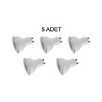 Cata 5 Adet Ct 4215 7W LED Çanak Ampul Beyaz Işık GU10 Duy Tipi 6400K Renk Sıcaklığı