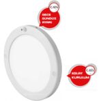 Cata 6400K 20W Ultra Slim Sensörlü Gece-Gündüz Ayarlı Tavan Armatürü Alüminyum 9247 - Beyaz