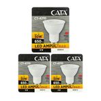 Cata 9W (50W) Beyaz Işık 6500K GU10 Duylu LED Spot Ampul, 3 Adet