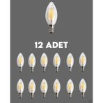 Cata Aygün 7 Watt Şeffaf LED Ampul E14 Duylu CT-4063 3200K Gün Işığı - 12 Adet