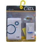 Cata CT-101 Uzaktan Kumandalı Kapı Zili Modern Tasarım Su Geçirmez Beyaz Renkli