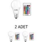 Cata CT-4058 9W Beyaz 2’li Paket RGB Kumandalı LED Ampul