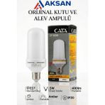 Cata CT-4059 Alev Efektli LED Ampul E27 5W Amber – Yerçekimi Sensörlü, 4 Modlu Dekoratif (Şömine Etkisi) - Tekli