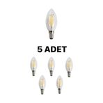 Cata Ct-4063 Edison Led Buji Ampul 7w Günışığı Sarı - 5 Li Paket