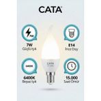 Cata CT-4080 LED Buji Ampul E14 7W 6400K Beyaz Işık 680 Lümen (Kıvrık Uçlu) (Ince Duy) - 20