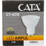 Cata CT-4215 7W Kırmızı Işık GU10 Duy Spot Çanak Led Ampül
