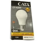 Cata CT-4259 12W 6400K (Beyaz Işık) Sensörlü E27 Duylu Led Ampul (4 Adet)