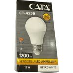 Cata CT-4259 12W 6400K (Beyaz Işık) Sensörlü E27 Duylu Led Ampul (8 Adet)