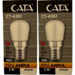 Cata CT-4261 2W 3200K (Günışığı) E14 Duylu Mini LED Ampul (2 Adet) - Gün Işığı