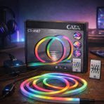 Cata CT-4567-AKILLI Rgb Neon Pixel LED Duvar Lambası – Mobil Uygulama Kontrollü, Müzik Senkronlu, Oyuncu Odası Dekoratif Gece Aydınlatması - 5 m
