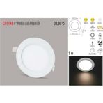 Cata Ct-5146 9W Slim Led Panel Armatür %100 Alüminyum Kasa Beyaz renk-beyaz