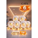 Cata CT-5204 6 Adet Led Spot 7W Spot Armatür GÜNIŞIĞI