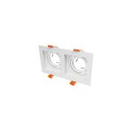 Cata CT-5237 Beyaz Kasa Pars İkili Gu 10 Duy Metal Spot Çerçevesi