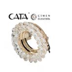 Cata Ct 6596 Papatya Kristal Cam Spot Kasası Vitrin