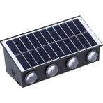 Cata CT-8010 Kos Solar LED Aplik Gün Işığı 50LM 20W Güneş Enerjili Ev/bahçe/ofis Duvar Şarjlı Dış Cephe Aydinlatma 3200K IP65 - Siyah