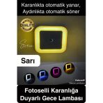 Cata Fotoselli Gece Lambası Karanlıkta Otomatik Yanıp Sönen Aydınlığa Duyarlı Koridor Antre Loş Led Işık