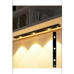 Cata Hareket Sensörlü - Dekoratif Gece Lambası - Usb Şarjlı Led Aydınlatma Siyah Kasa 40Cm Şarjlı Dolap L