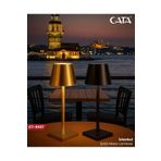 Cata İstanbul Masa Lambası Gold Renk Ct-8437