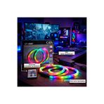 Cata KUMANDALI USB 5 METRE RGB NEON PİXEL LED ŞERİT AMBİYANS AYDINLATMA (YENİ SERİ)