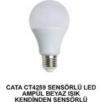 Cata LED Ampul 12 W 6500K Beyaz Işık E27 Duy Tipi Kendinden Sensörlü CT-4259-B