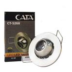 Cata Ufo 1,5 Watt Sıva Altı Satin Kasa Yuvarlak Hareketli LED Spot 80 Lümen CT-5268 Günışığı