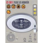 CATA Yıldız 50w Led Aydınlatmalı Kumandalı Tavan Vantilatörü (Gizli Fanlı)