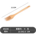 Çatal 22.5x2.5 cm 3 Adet Tahta Kaşık Çatal Çubuklarını Üç Parçalı Set Öğrenci Taşınabilir Ahşap Sofra Seti Lotus Ağacı Ahşap Kütük Malzeme Düz Renk (Yurt Dışından)