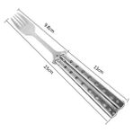 Çatal Kelebek Bıçak Katlanır Kaşık Çatal Balisong Eğitim Kaşığı Çatal Kelebek Bıçak Eğitmen Açık Kamp Sofra Mutfak Aracı (Yurt Dışından)