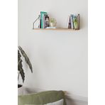 Catchme Duvar Rafı Kitaplık Mutfak Banyo Yaşam Alanı 20 X 70 Cm 1 Adet Atlantik Çam Siyah Kollu