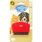 Catdoglife Orta ve Kısa Tüylü Kedi Bit Pire Dış Parazit Tarağı Fırçası - Kırmızı