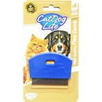 Catdoglife Orta ve Kısa Tüylü Kedi Bit Pire Dış Parazit Tarağı Fırçası - Mavi