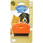Catdoglife Orta ve Kısa Tüylü Kedi Bit Pire Dış Parazit Tarağı Fırçası - Turuncu