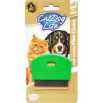 Catdoglife Orta ve Kısa Tüylü Kedi Bit Pire Dış Parazit Tarağı Fırçası - Yeşil
