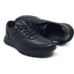 Catelli %100 Deri Ortopedik Erkek Kışlık Rahat Günlük Ithal Kauçuk Kaymaz Taban Lastik Bağcıklı Sneaker Ayakkabı 40-44 - Siyah