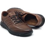 Catelli %100 Deri Ortopedik Erkek Kışlık Rahat Günlük Ithal Kauçuk Kaymaz Taban Lastik Bağcıklı Sneaker Ayakkabı 40-44