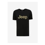 Caterpillar Siyah Erkek Bisiklet Yaka Relaxed Baskılı T-Shirt C4SM-TST4511