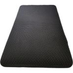 Cateva 115 x 72 cm Siyah Büyük Boy Çift Taraflı Su Geçirmez Elekli Kedi Kumu Paspası