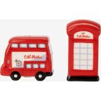 Cath Kidston London Kırmızı Stoneware Tuzluk ve Biberlik 12,5x5,5x9 cm