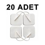 Cathay Kablolu Yedek Elektrot 20 Adet 5x5 cm Kare Tens Pedi Hijyenik Kullanım İçin - yok