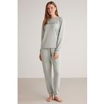 catherine's Kadın Uzun Kol Yeşil Pijama Takımı C2T4N2O8 YEŞİL M