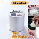 Çatı Izolasyon Bandı 2 Metre Su Sızdırmazlık Geçirmezlik Yalıtım Çamur Tamir Çatlak Boru Bant 96 mm - Gümüş - Gri