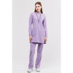 Çatı Uniform Happiness Modest - Likralı Doktor Hemşire Tesettür Forma Takımı, Lila