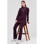 Çatı Uniform Happiness Modest - Likralı Doktor Hemşire Tesettür Forma Takımı, Mürdüm - XL