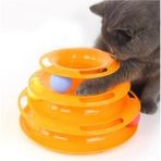 Catlife Üç Katlı Dönen Kedi Oyuncağı - Tek Ebat - Renkli