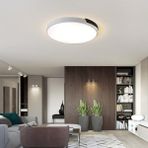 Catluz Beyaz-Siyah Şeritli 3 Işık Renkli Kumandalı Dimli 50cm Tavan Lambası,modern LED Aydınlatma - 1 - Siyah - Beyaz