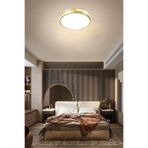 CATLUZ Gold Şerit Akrilikli Kumandalı Dimli 3 Işık Renkli 50cm Led Tavan Lambası, Modern Aydınlatma