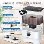 Catmax 5L Wi-Fi Kameralı Çift Kase Akıllı Otomatik Mama Kabı Besleme Ünitesi (Sesli Komut+Çelik Kase+App Kontrol)