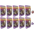 CatMozz 10x30 gr Aktif Karbon Lavantalı Koku Giderici Extra Koku Kontrollü Topaklanan Kedi Kumu